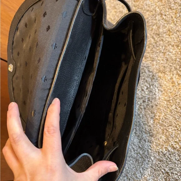 Kate Spade Black Leather Backpack - Picture 4 of 7